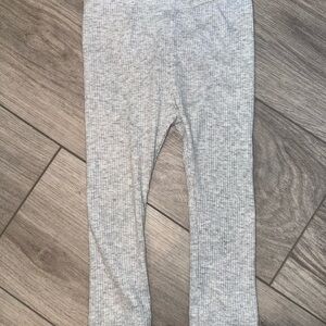 Old Navy Light Gray Ribbed Kids Leggings
